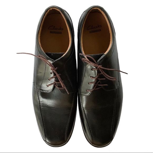 Clark Collection WHIDDON CAP TOE OXFORD Men Dress Black Shoes Lace Tie Sz 11 - Picture 1 of 8